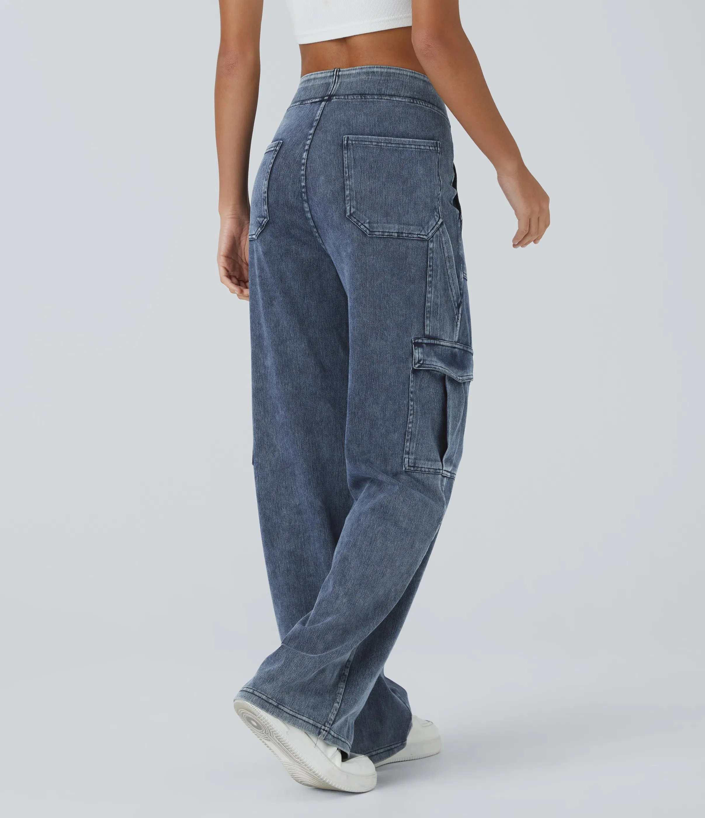 Straight Leg Cargo Jeans