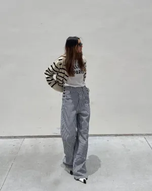 Striped Zip Cardigan Sweater