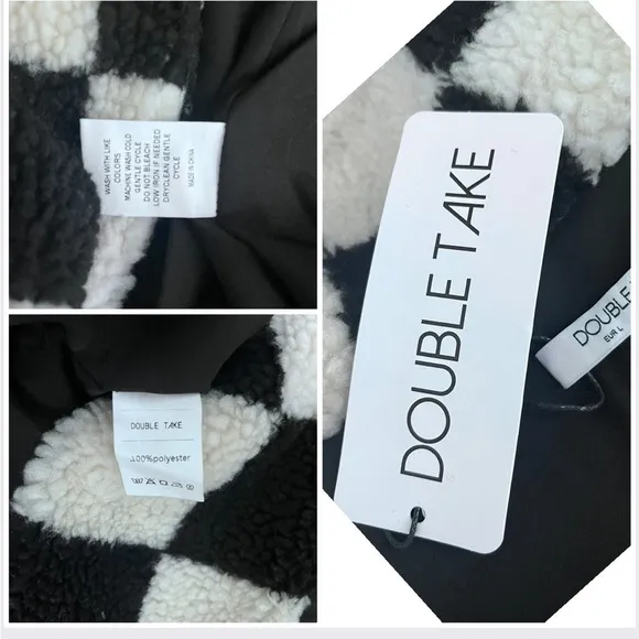 Stylish Double Take Checkered Button Front Coat