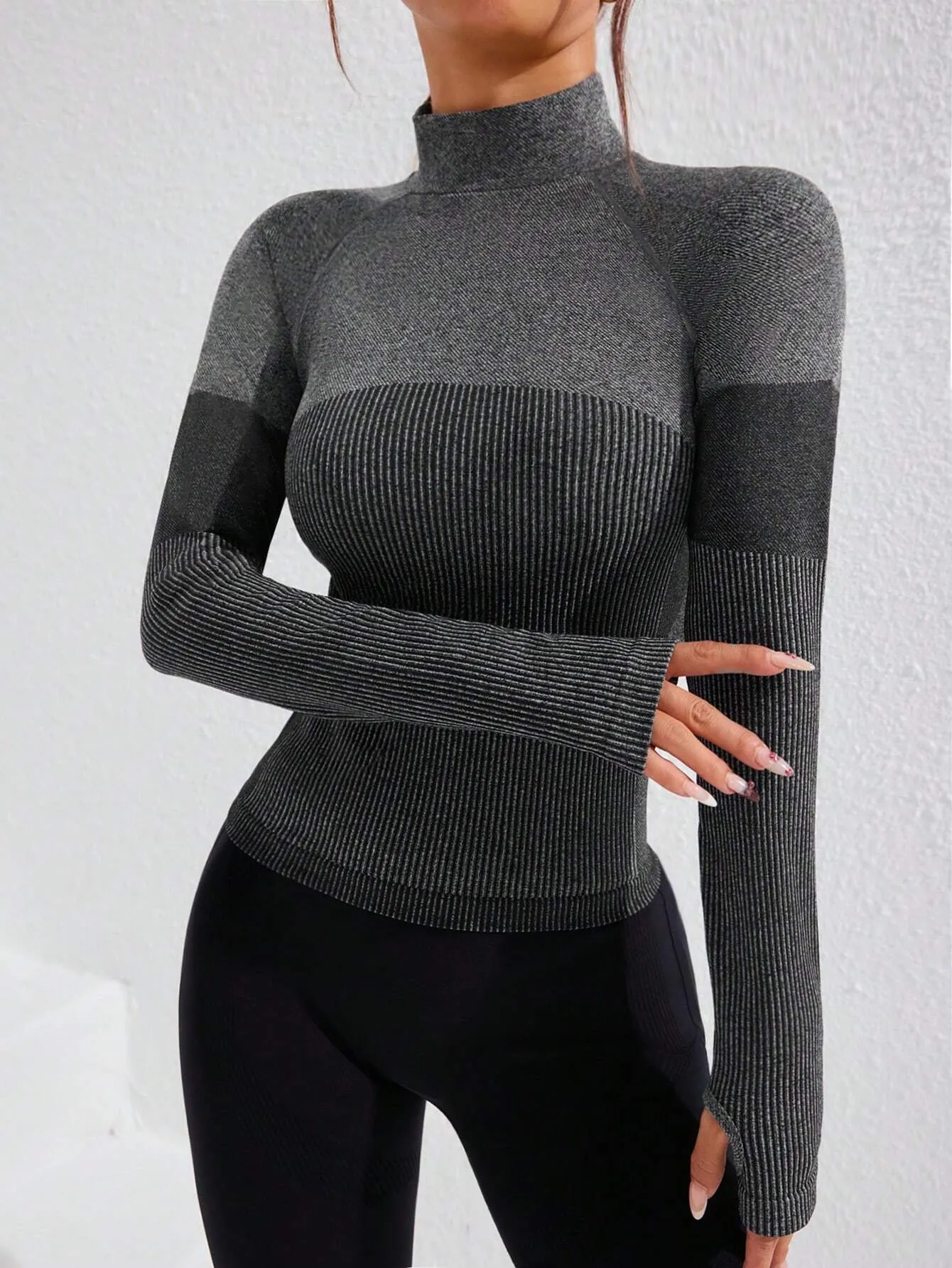 Stylish Stand Collar Long Sleeve Casual Top – Elegant & Versatile