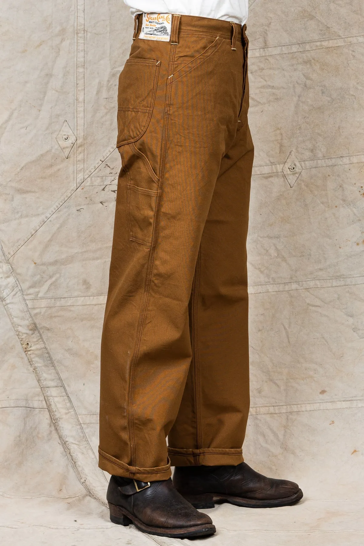Sugar Cane 13oz. Brown Duck Work Pants SC41824