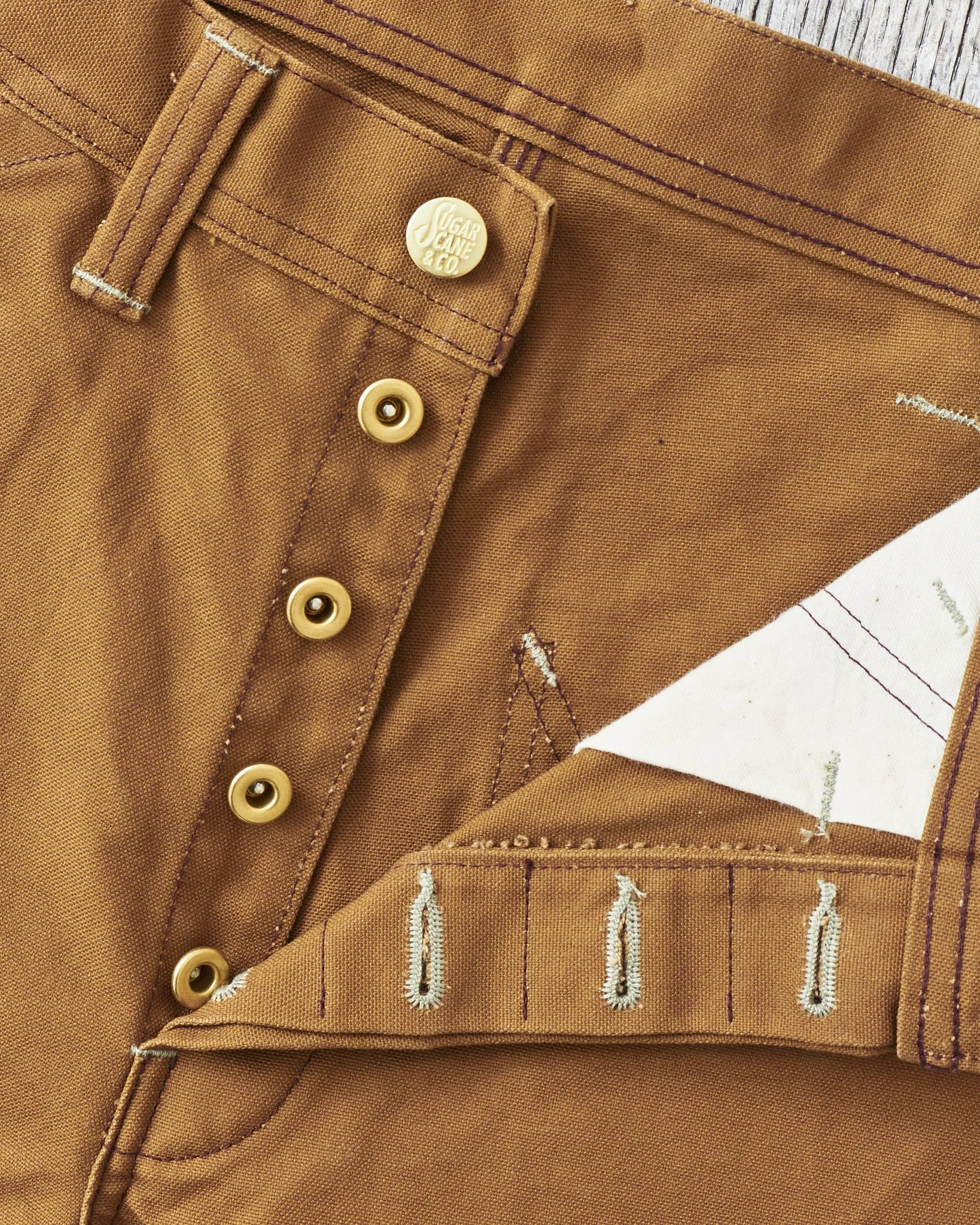 Sugar Cane 13oz. Brown Duck Work Pants SC42497