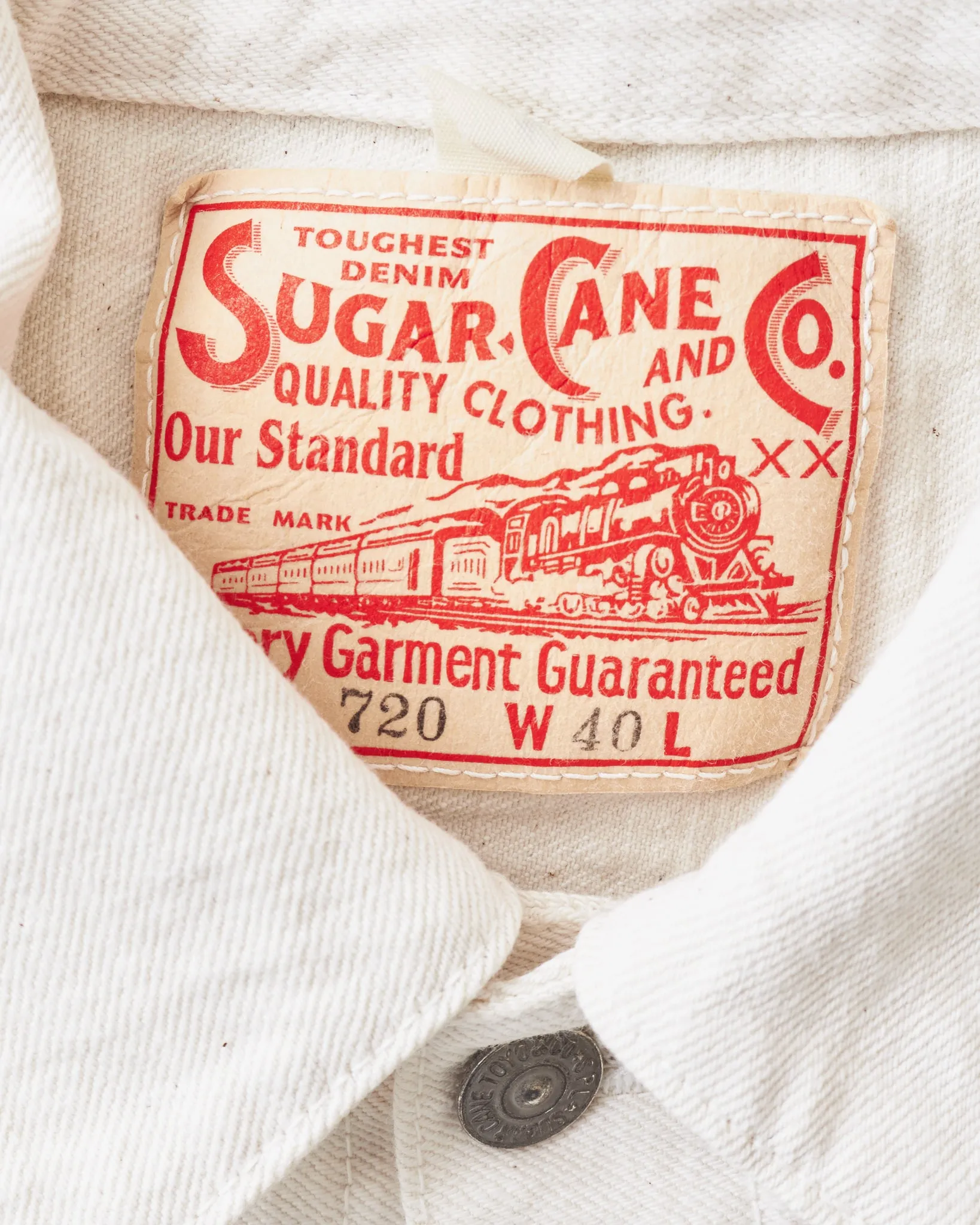 Sugar Cane & Co SC15720 1953 Type 2, 13 oz White Denim Jacket