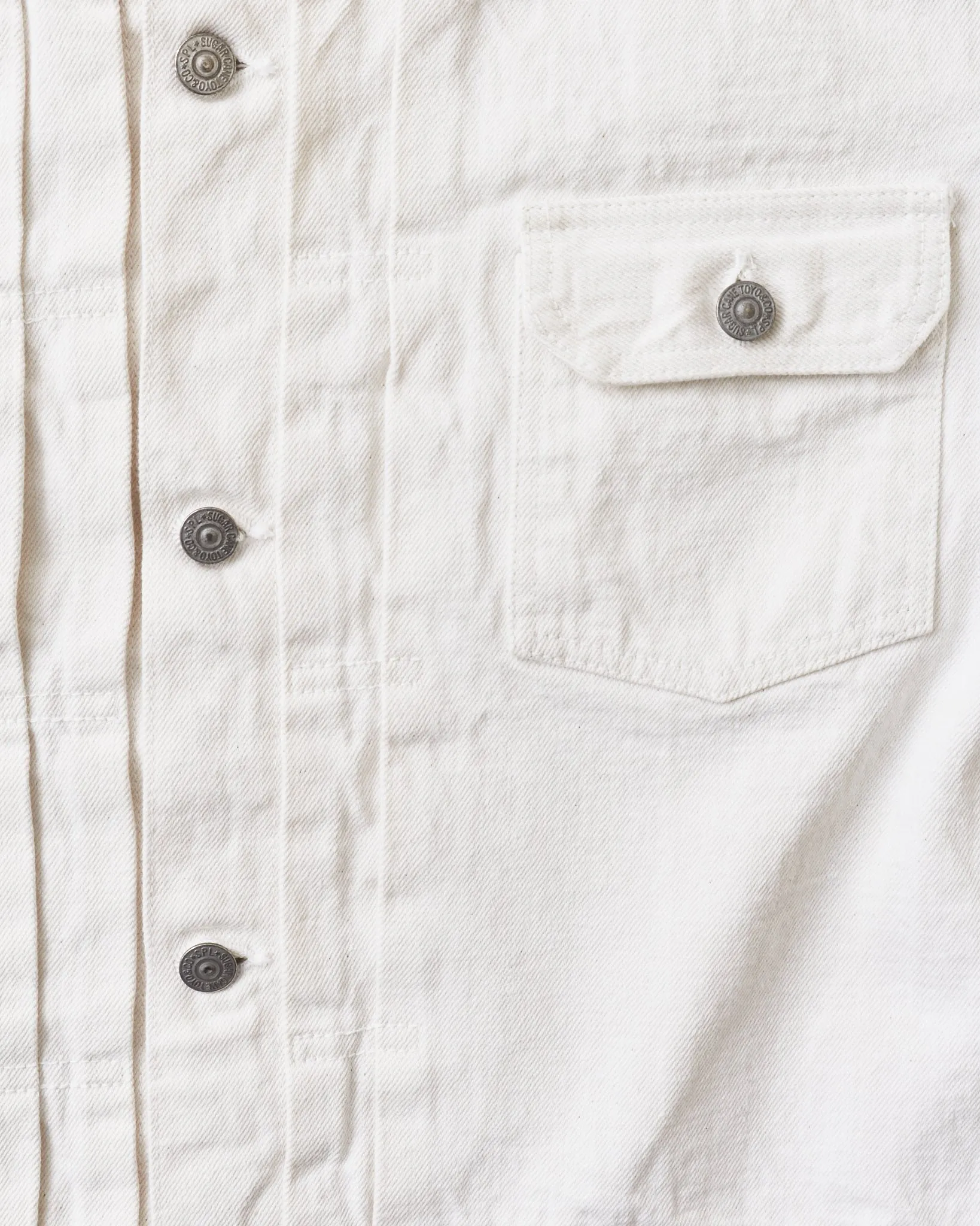 Sugar Cane & Co SC15720 1953 Type 2, 13 oz White Denim Jacket