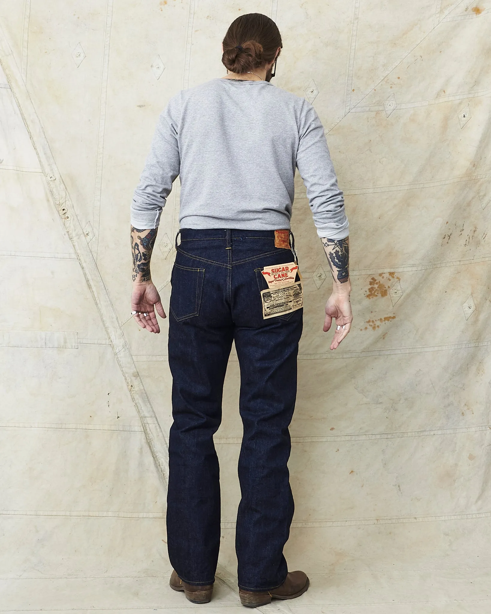 Sugar Cane & Co. Super "Denim" Collectibles #09 S1943 Denim Waist Overalls One Wash SC49009