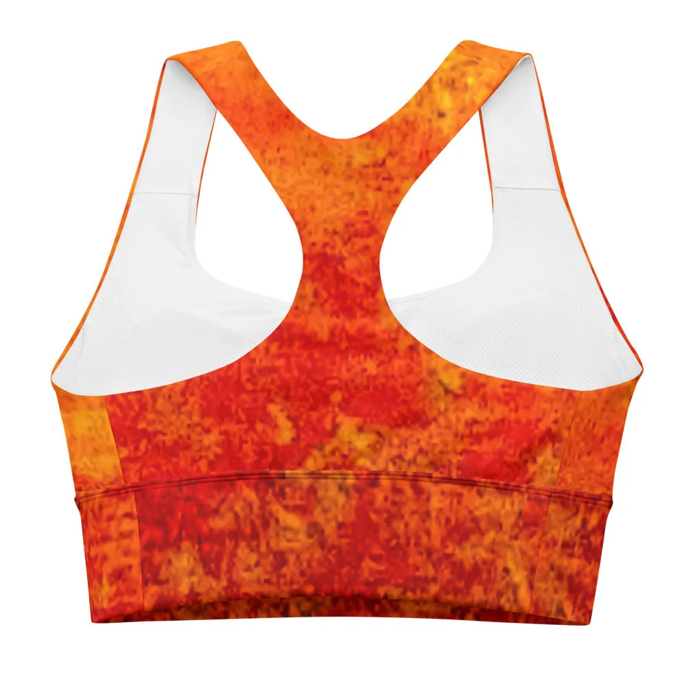 Summer Fire Longline sports bra