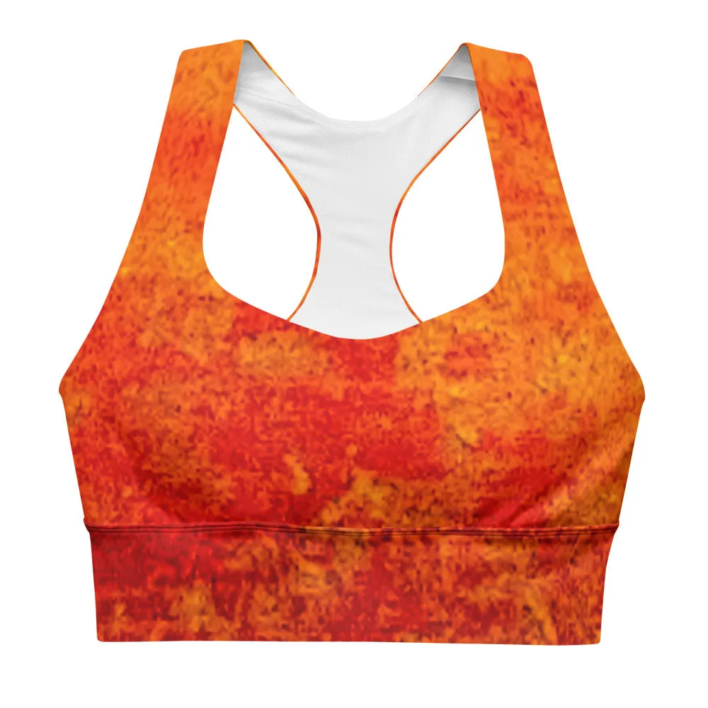 Summer Fire Longline sports bra