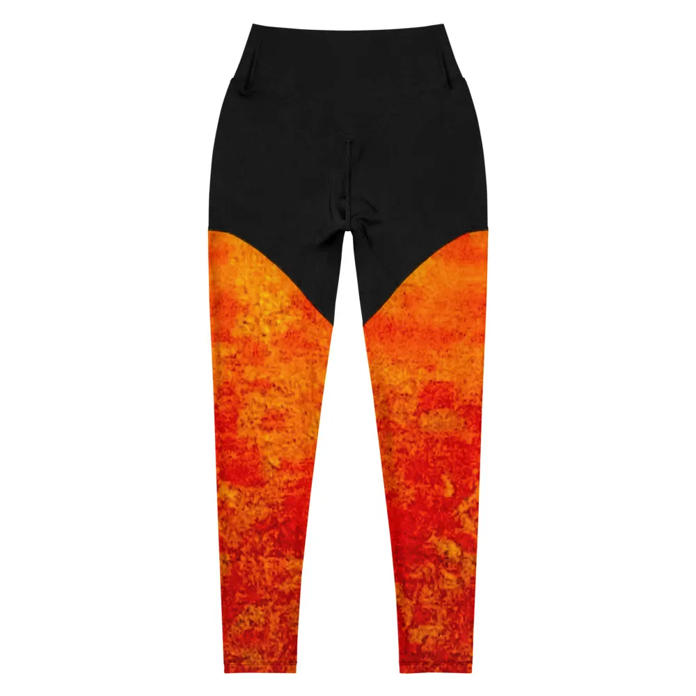 Summer Fire Sports Leggings