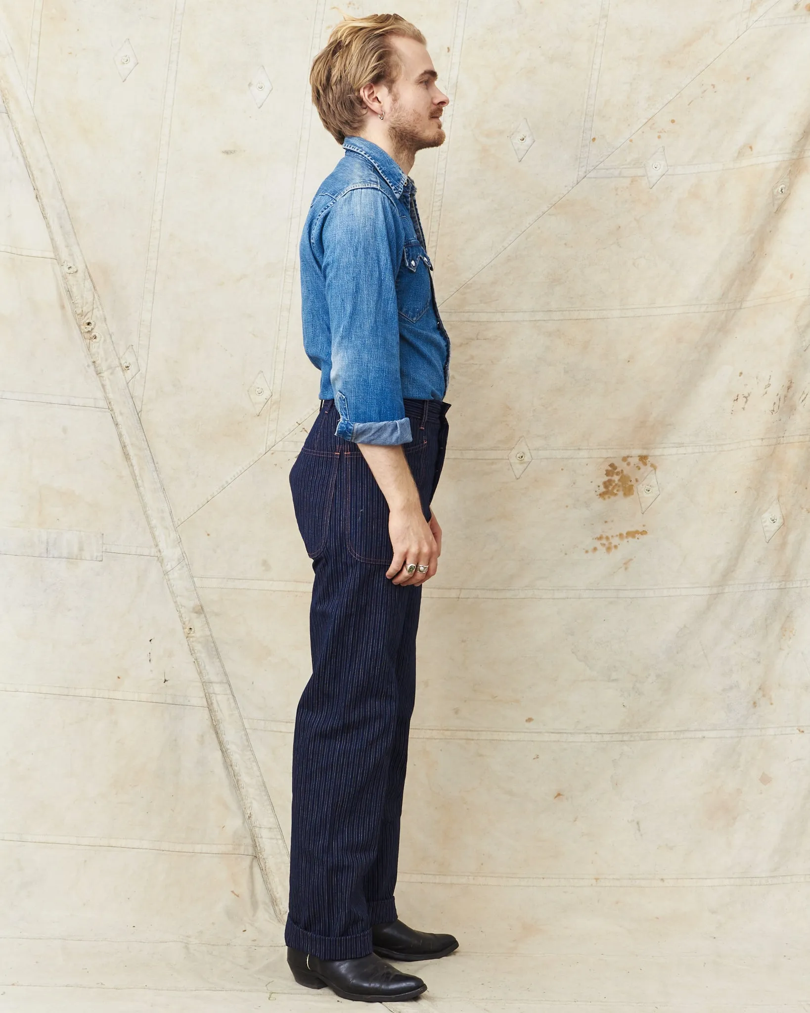 Sun Surf Union Supply Sensuji Work Pants Indigo Stripe US42437