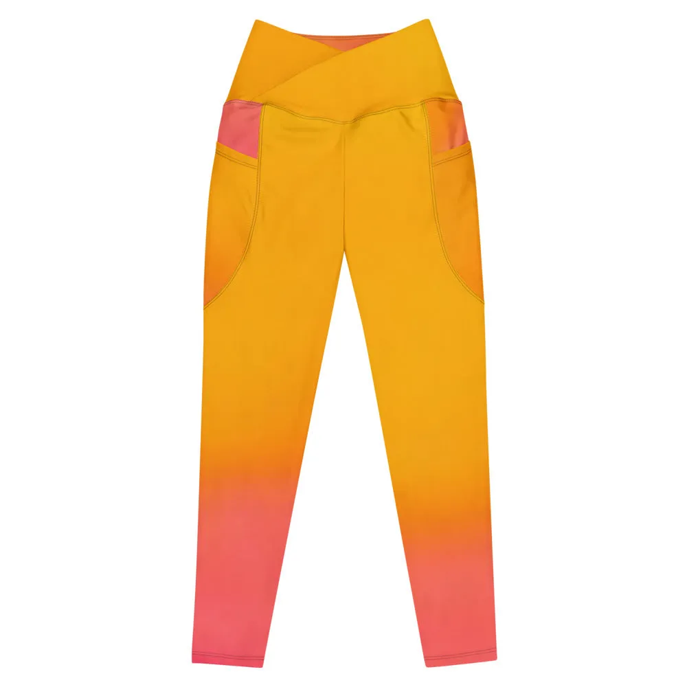 Sunburst Crossover leggings with pockets