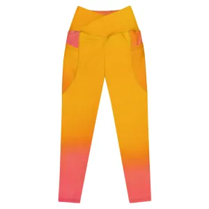 Sunburst Crossover leggings with pockets