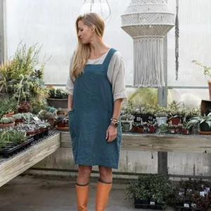 Sunset Park Pinafore Apron - Ocean Green