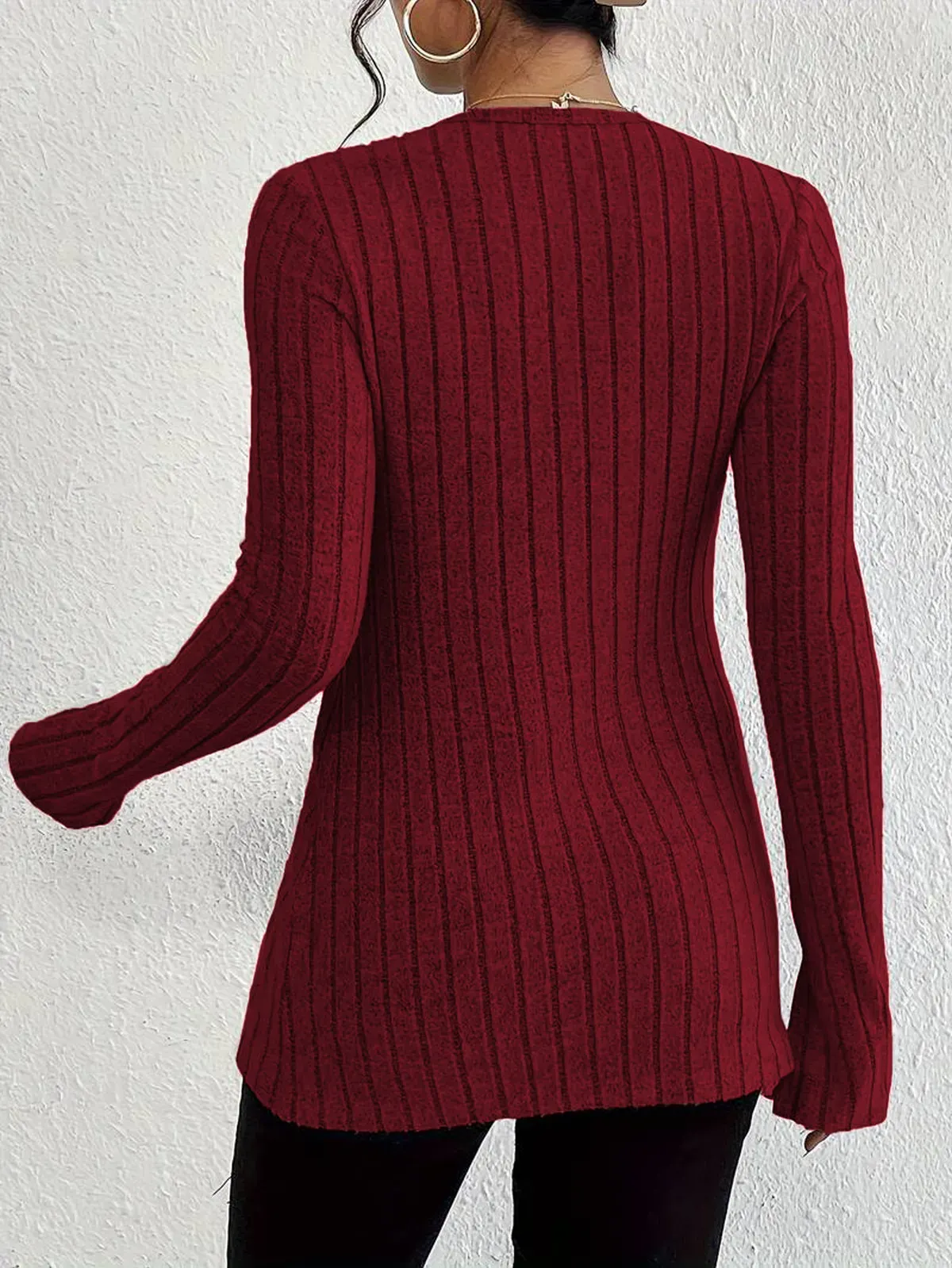 Sweet Talk Ribbed Button-Up Fitted Knit Cardigan