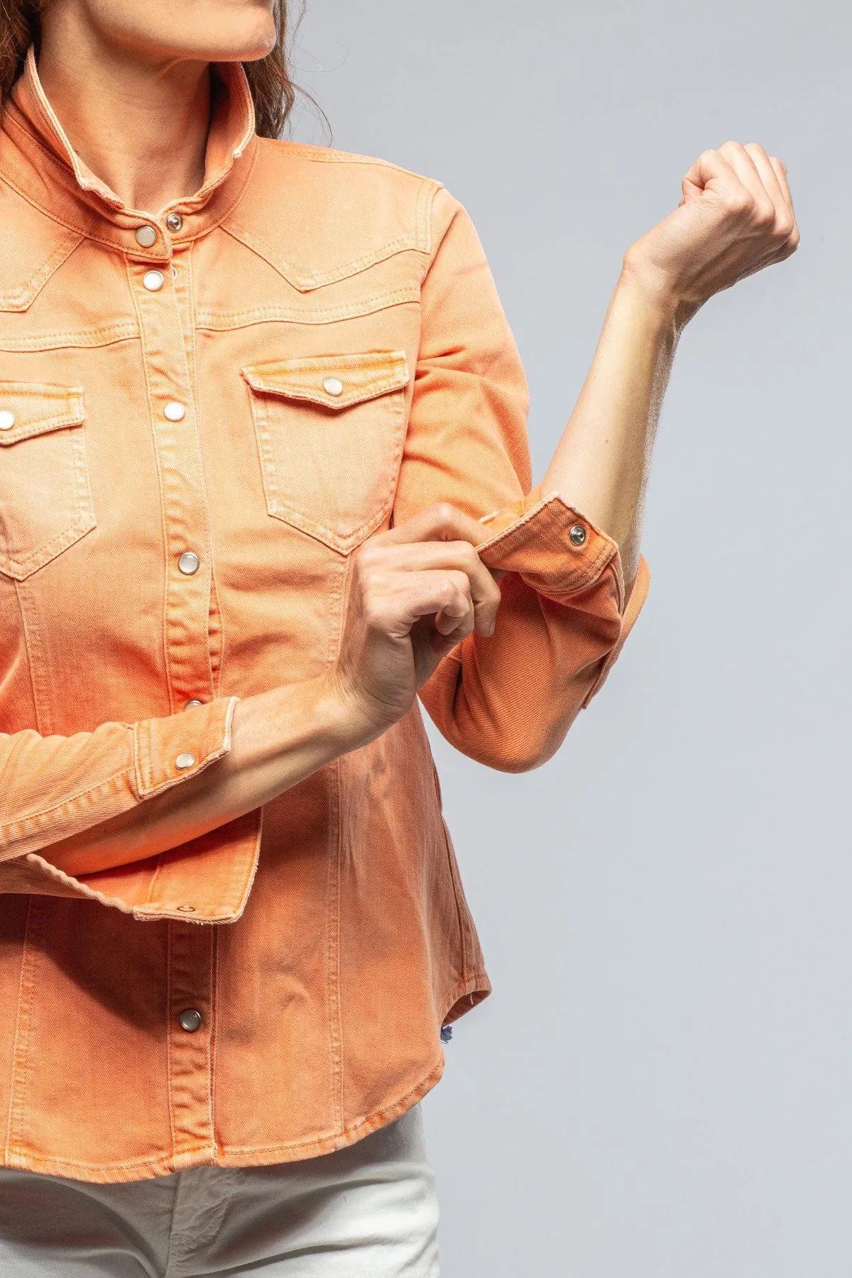 Sweetwater Denim Shirt In Tangerine