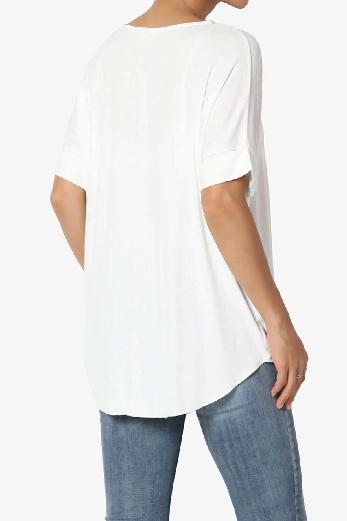 Tackle Wrap Hi-Low Crepe Knit Top PLUS
