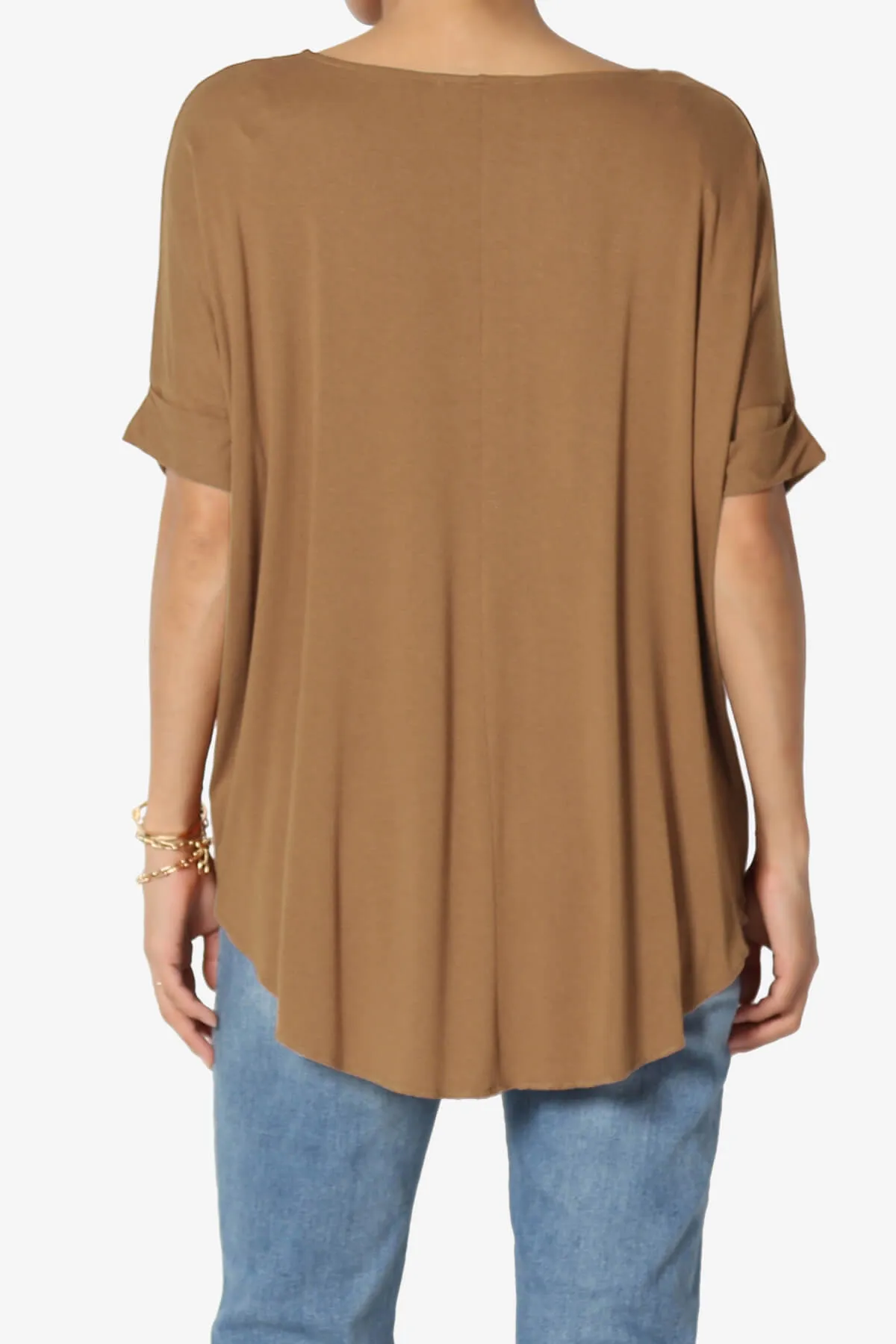 Tackle Wrap Hi-Low Crepe Knit Top PLUS