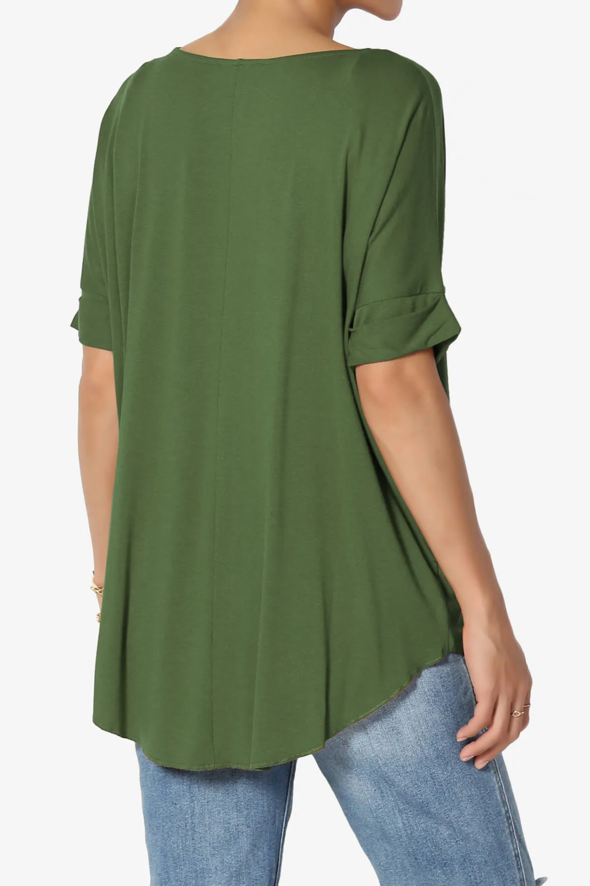 Tackle Wrap Hi-Low Crepe Knit Top PLUS