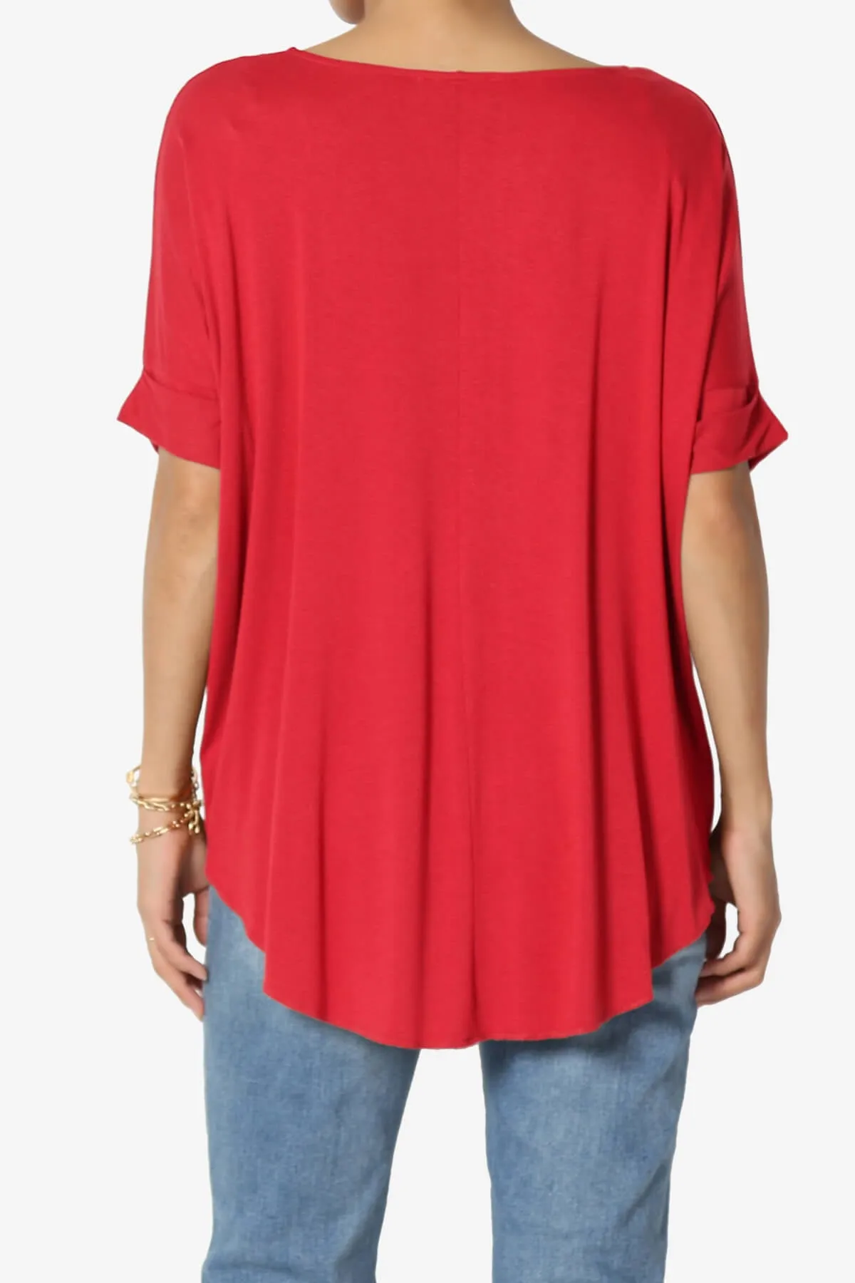 Tackle Wrap Hi-Low Crepe Knit Top PLUS