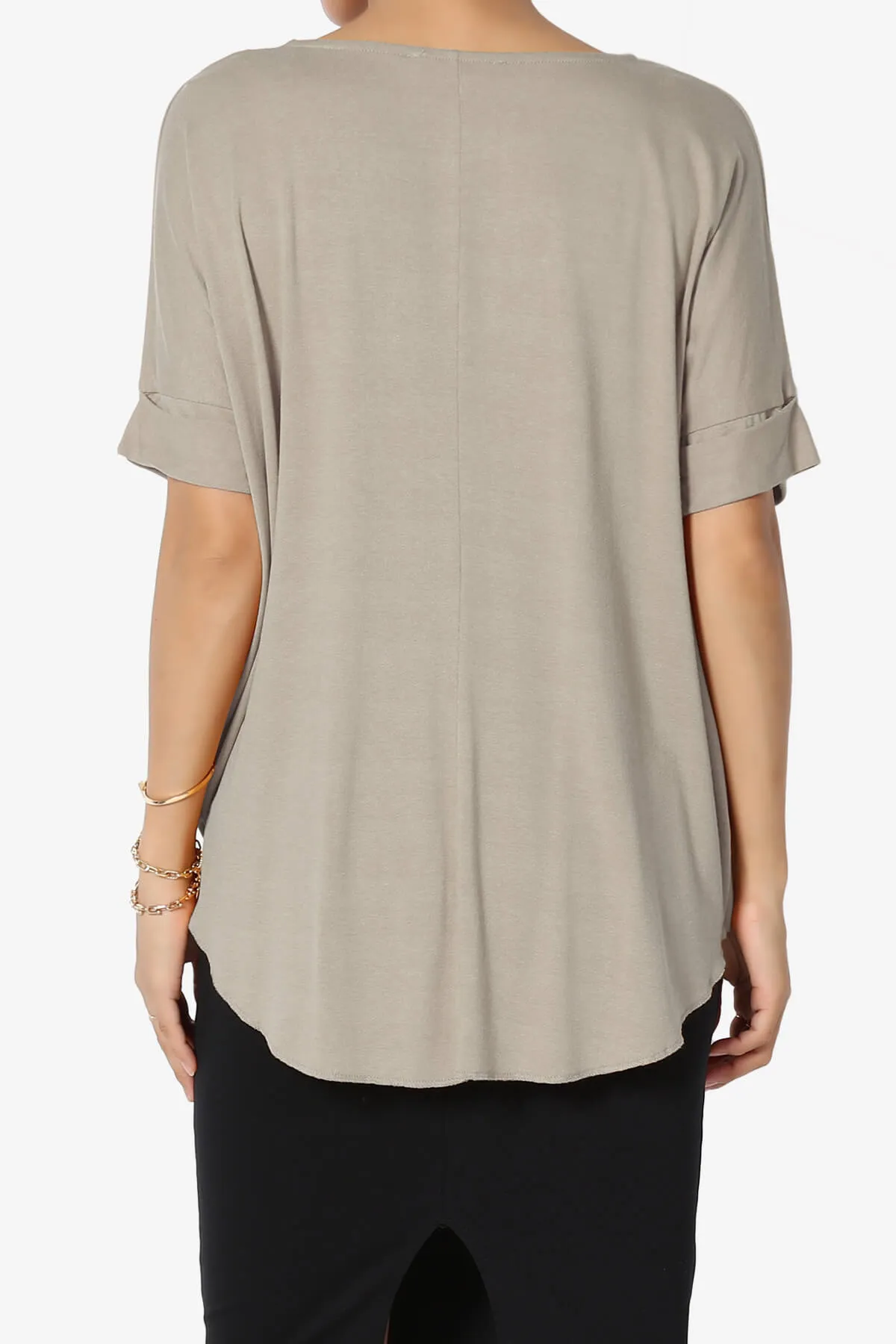 Tackle Wrap Hi-Low Crepe Knit Top PLUS