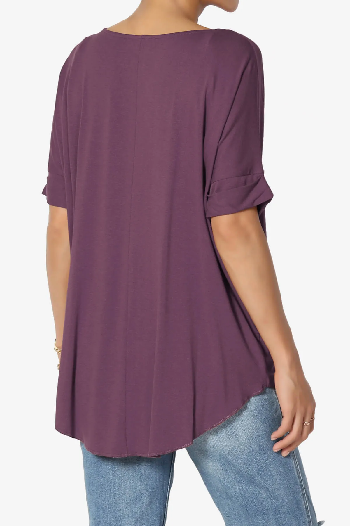 Tackle Wrap Hi-Low Crepe Knit Top PLUS