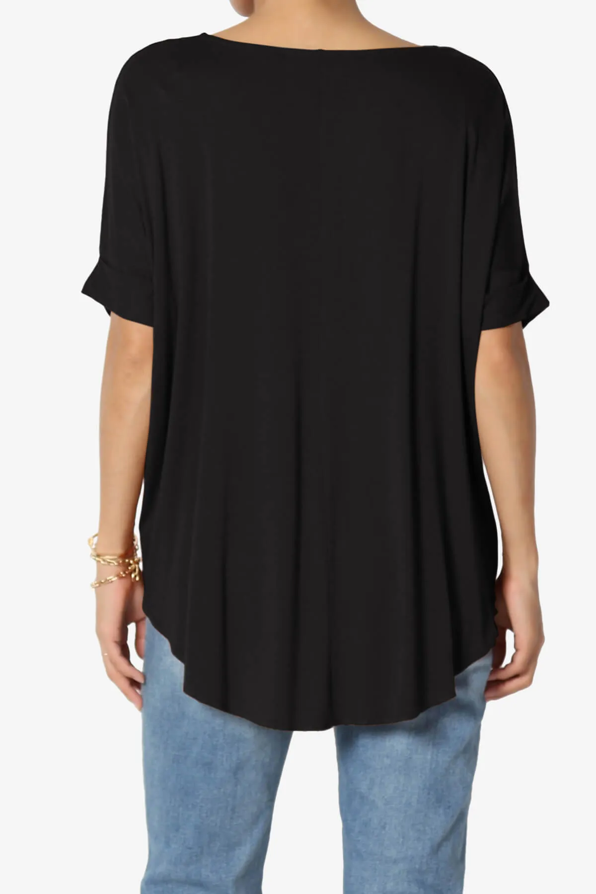 Tackle Wrap Hi-Low Crepe Knit Top PLUS
