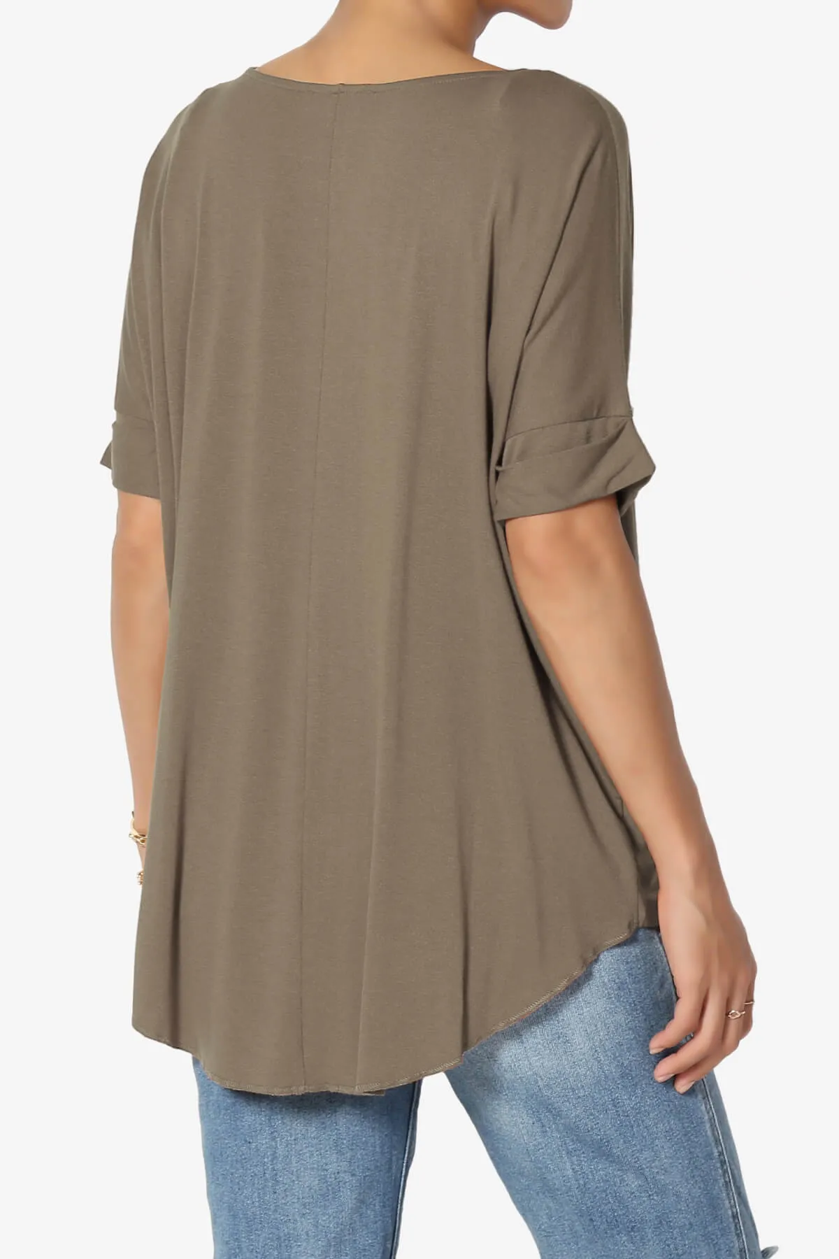 Tackle Wrap Hi-Low Crepe Knit Top PLUS