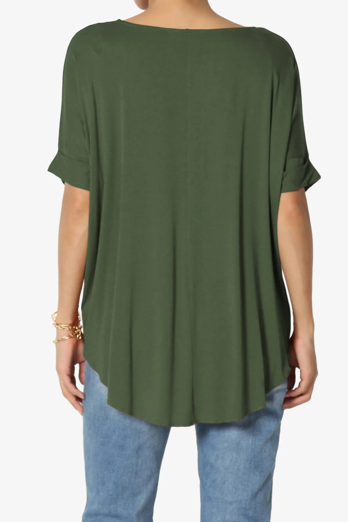 Tackle Wrap Hi-Low Crepe Knit Top PLUS
