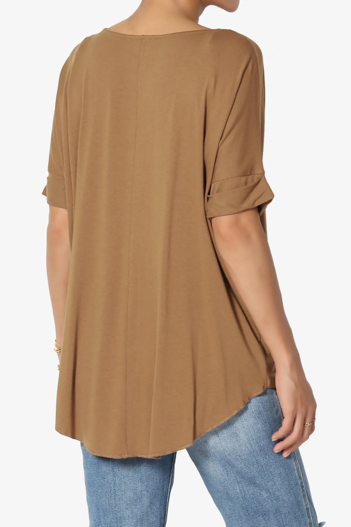 Tackle Wrap Hi-Low Crepe Knit Top PLUS