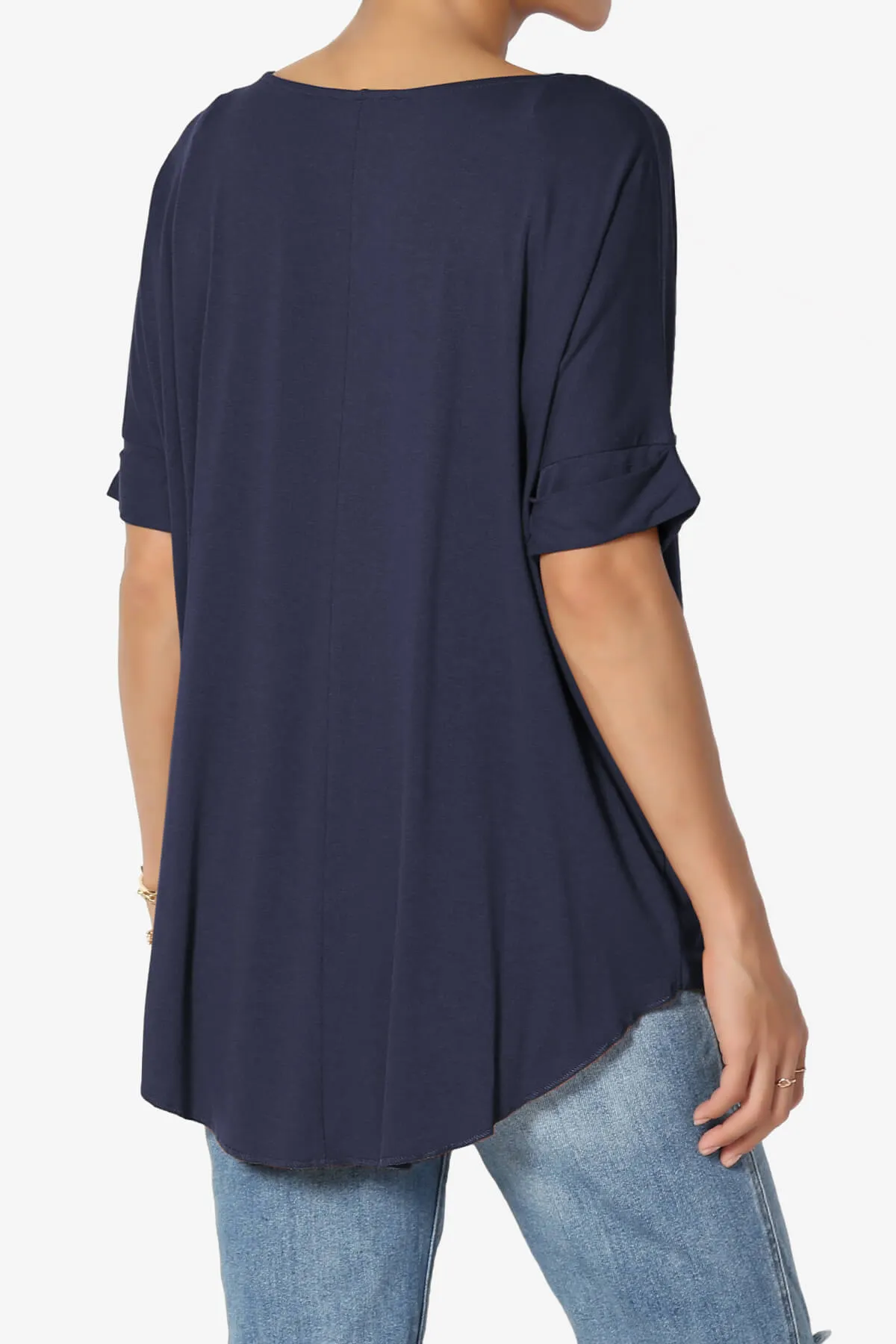 Tackle Wrap Hi-Low Crepe Knit Top PLUS