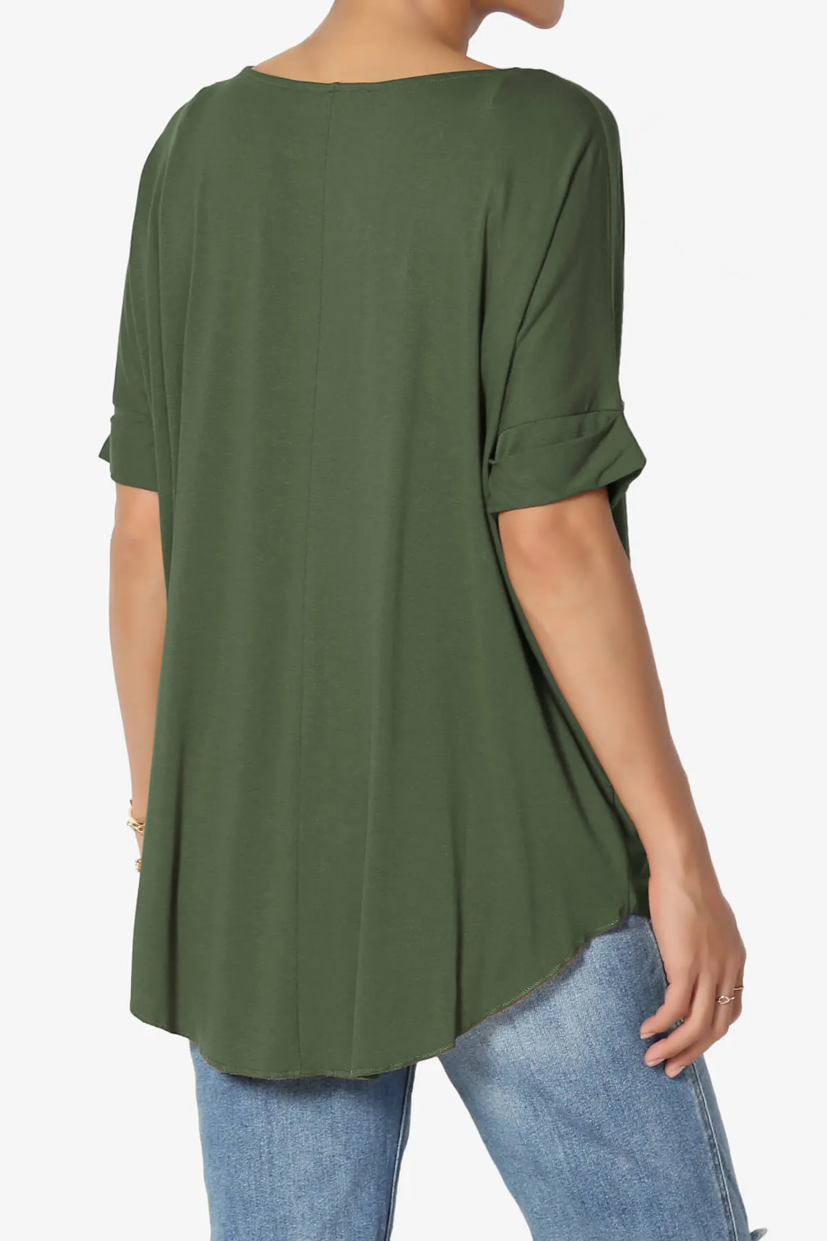 Tackle Wrap Hi-Low Crepe Knit Top PLUS