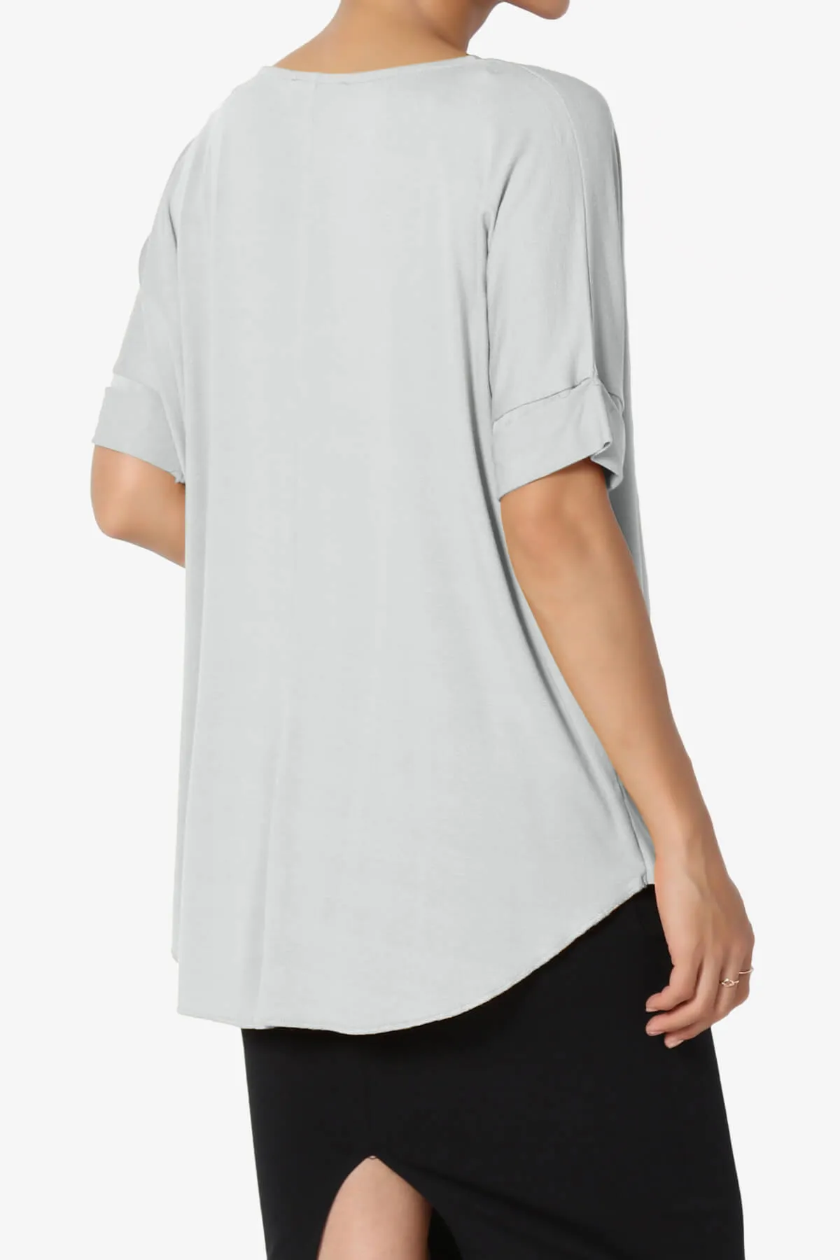 Tackle Wrap Hi-Low Crepe Knit Top PLUS