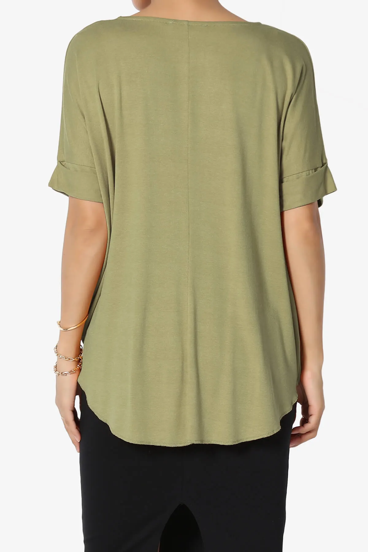 Tackle Wrap Hi-Low Crepe Knit Top PLUS