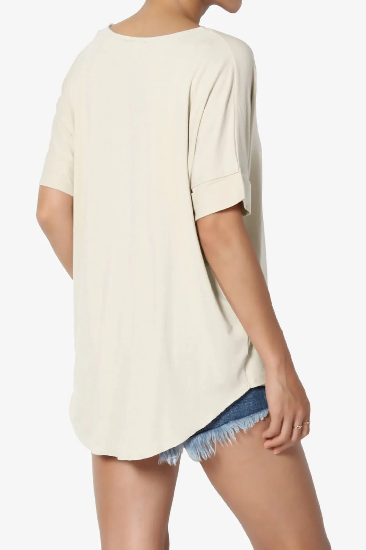 Tackle Wrap Hi-Low Crepe Knit Top PLUS