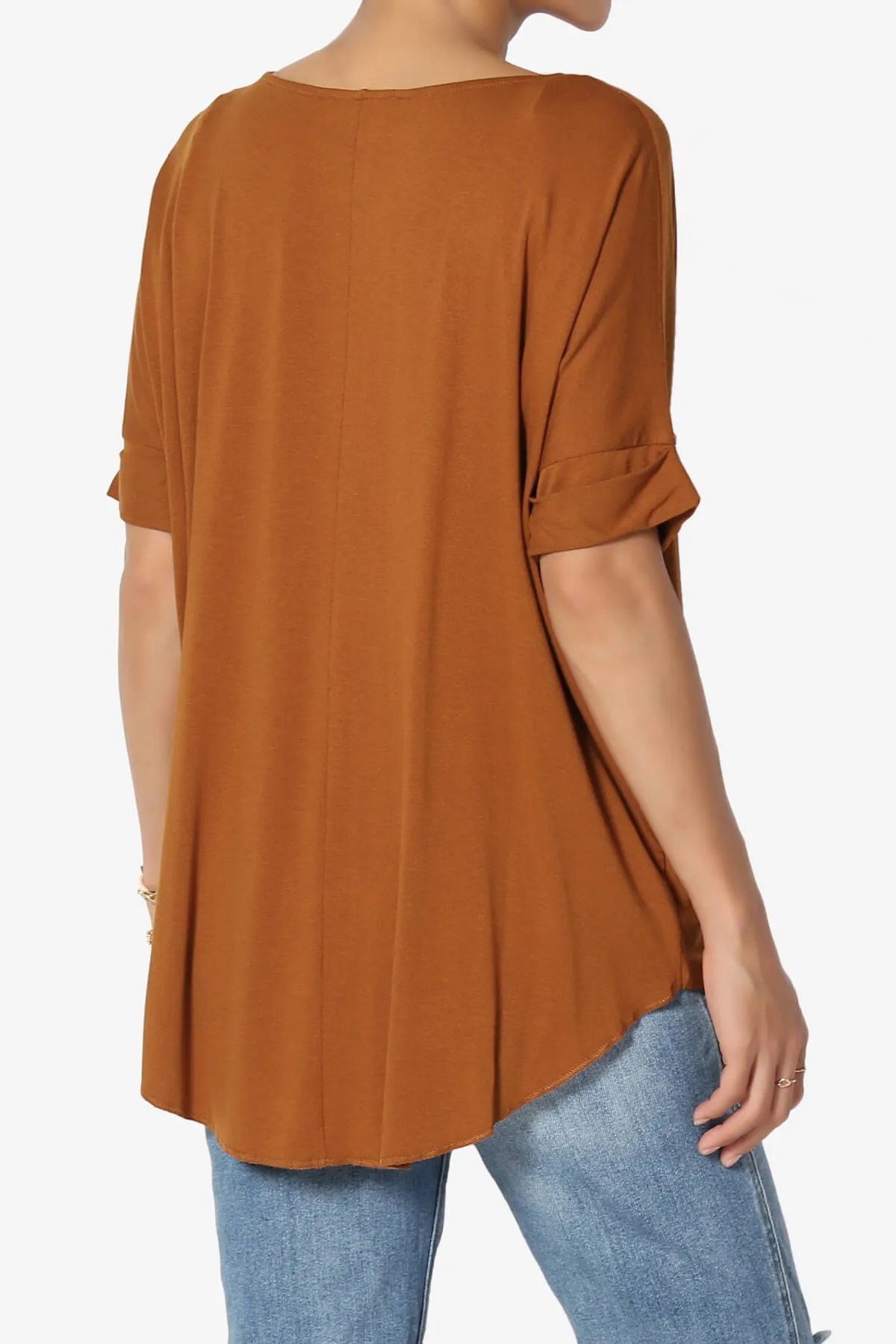 Tackle Wrap Hi-Low Crepe Knit Top PLUS
