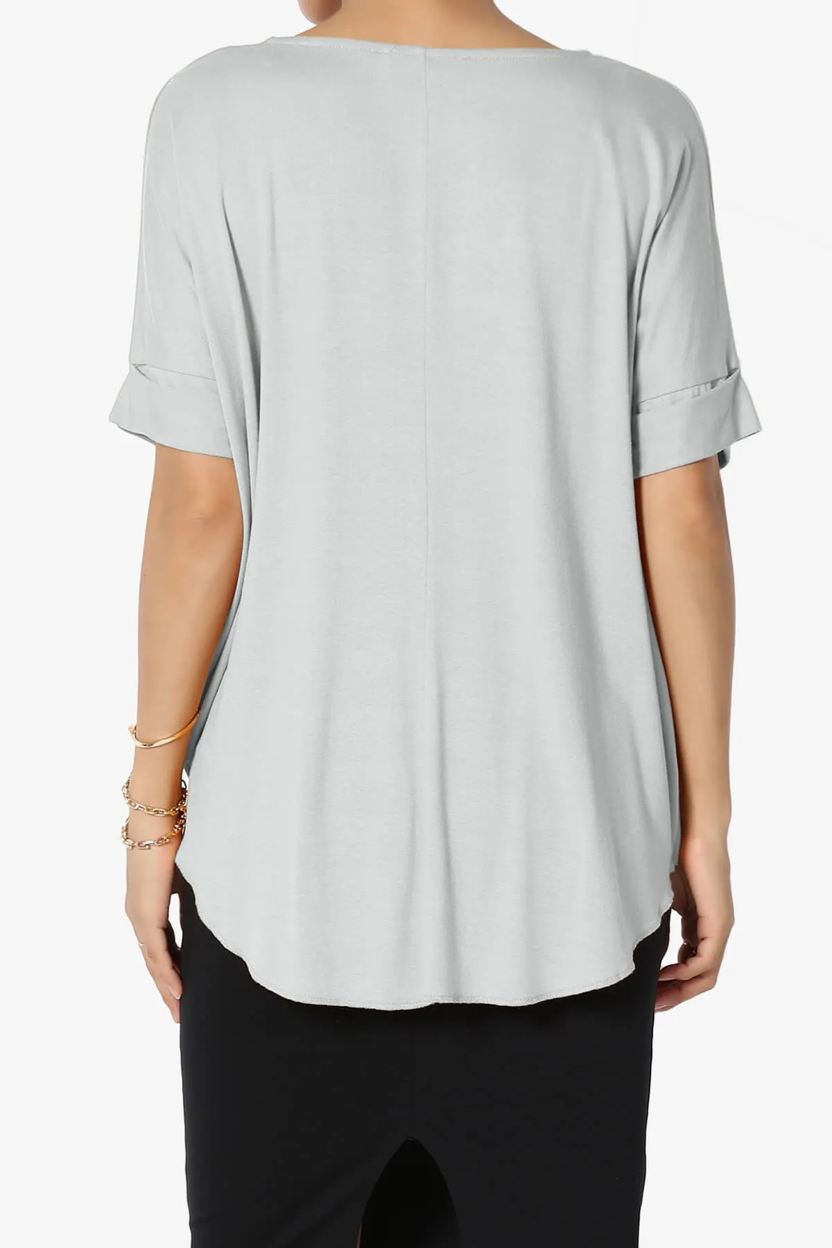Tackle Wrap Hi-Low Crepe Knit Top PLUS