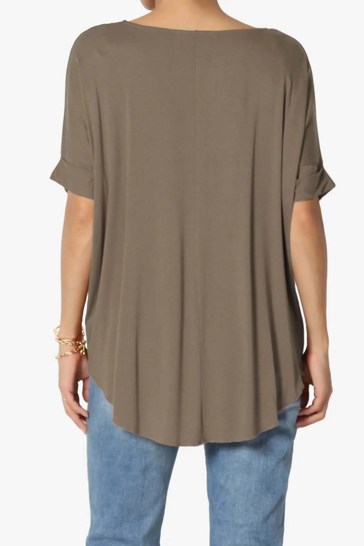 Tackle Wrap Hi-Low Crepe Knit Top PLUS