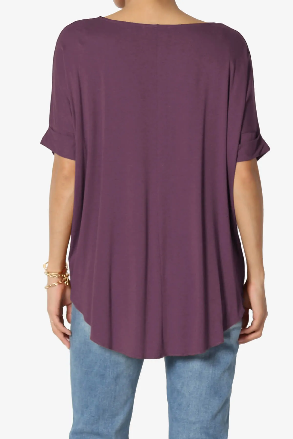 Tackle Wrap Hi-Low Crepe Knit Top PLUS