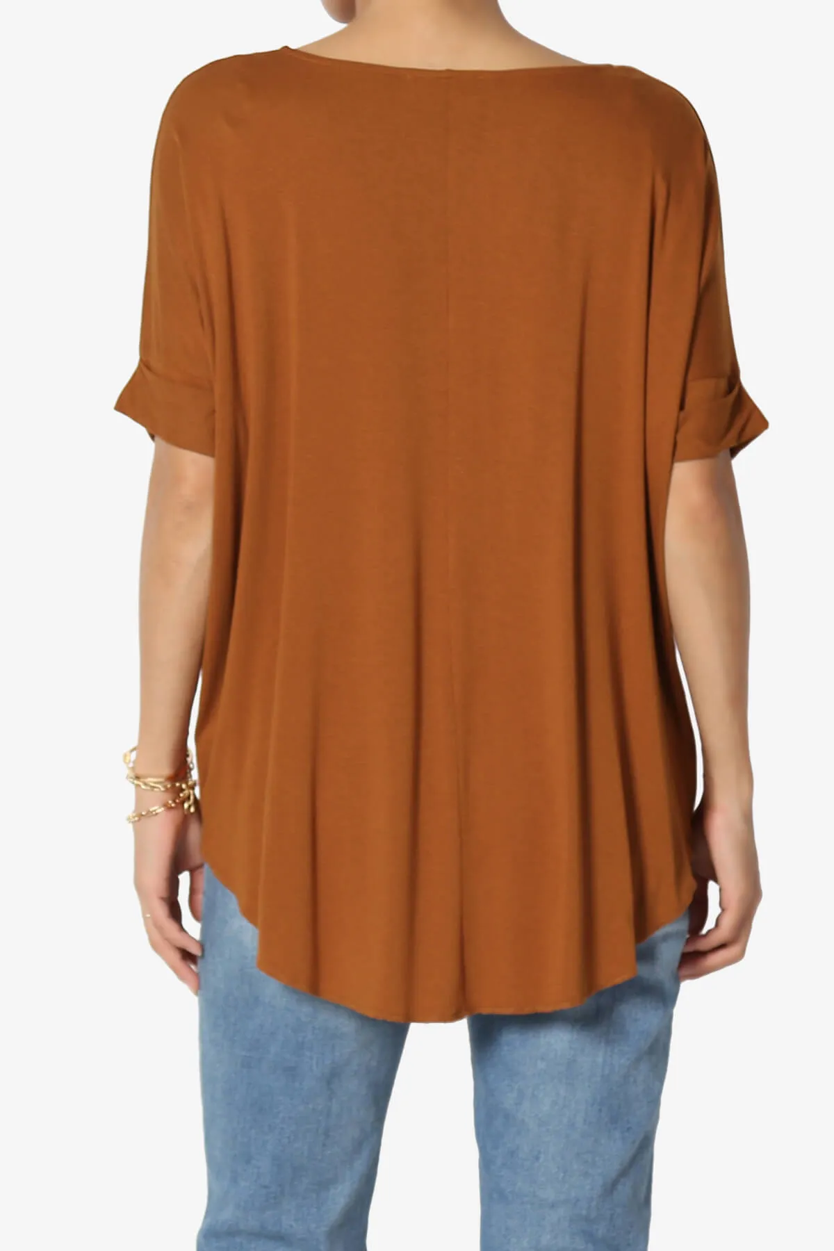 Tackle Wrap Hi-Low Crepe Knit Top