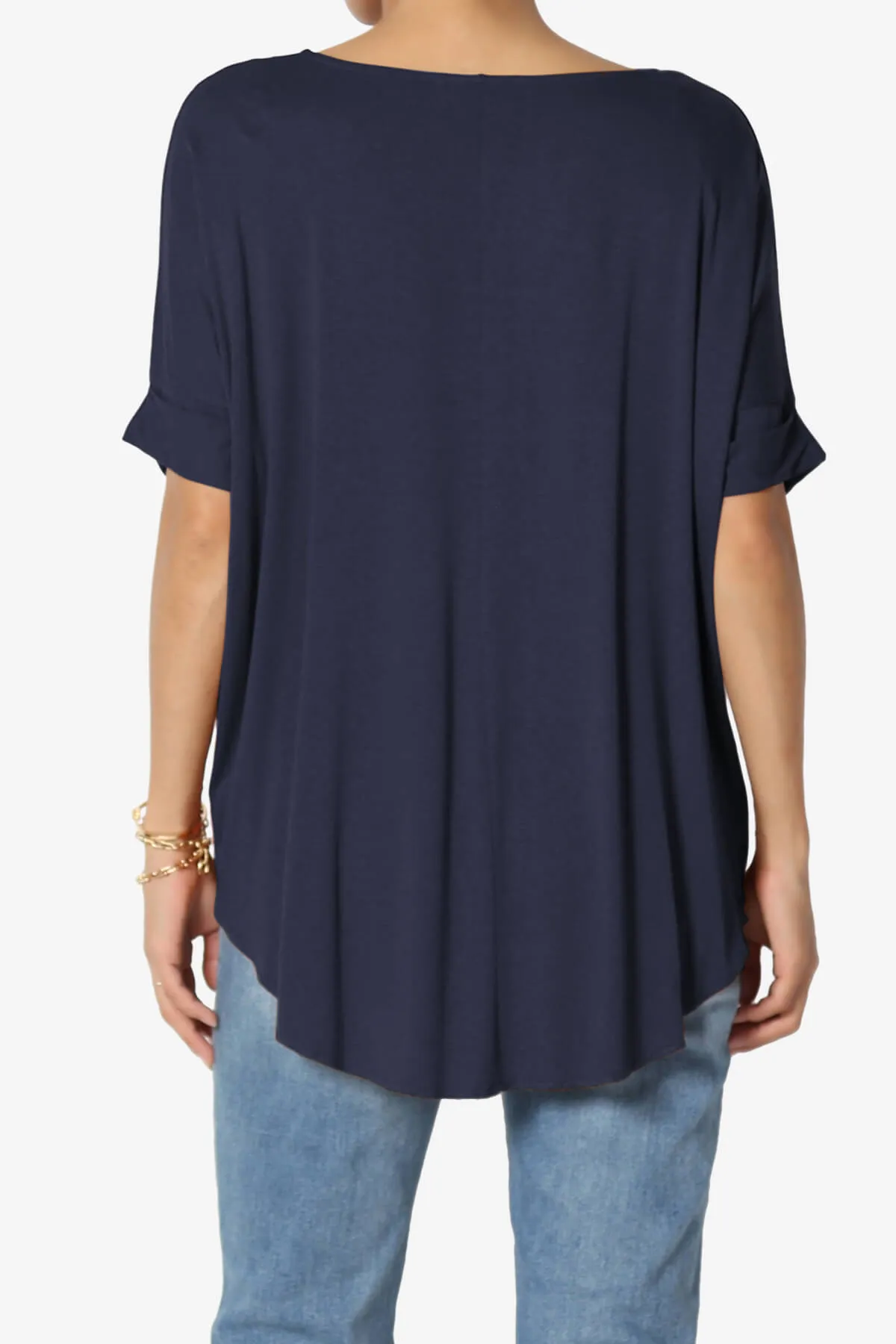 Tackle Wrap Hi-Low Crepe Knit Top