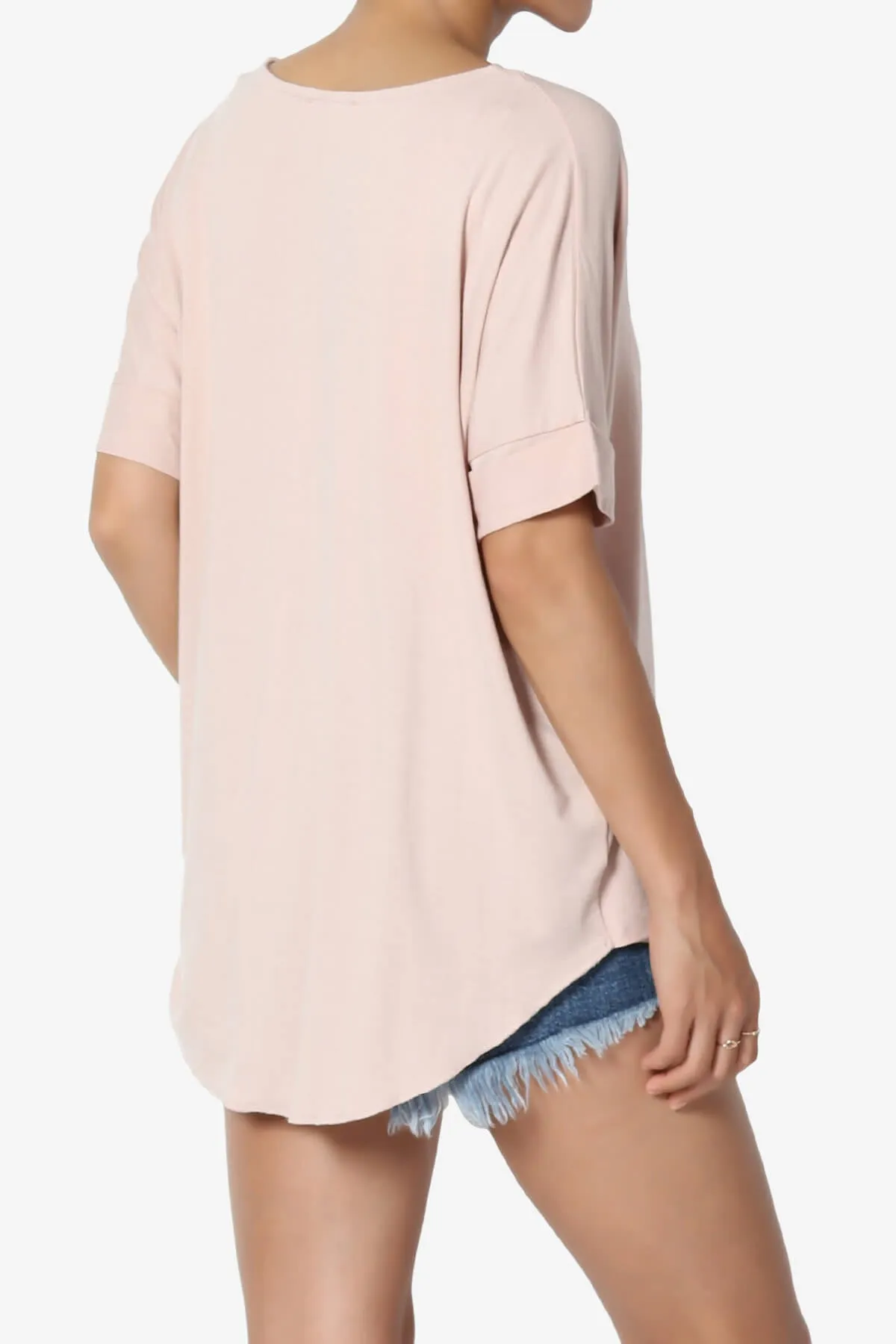 Tackle Wrap Hi-Low Crepe Knit Top