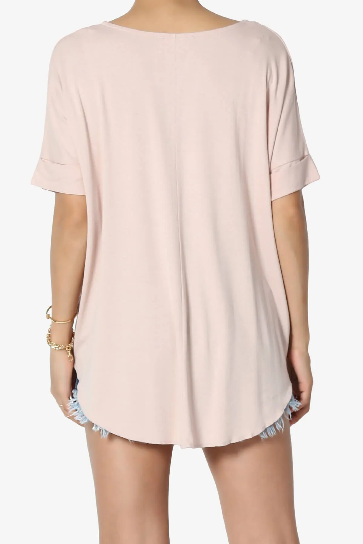 Tackle Wrap Hi-Low Crepe Knit Top
