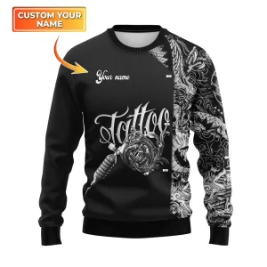 Tattoo Artist Shop Personalized Name 3D Tshirt Gift For Tattoo Artist [Non workwear]