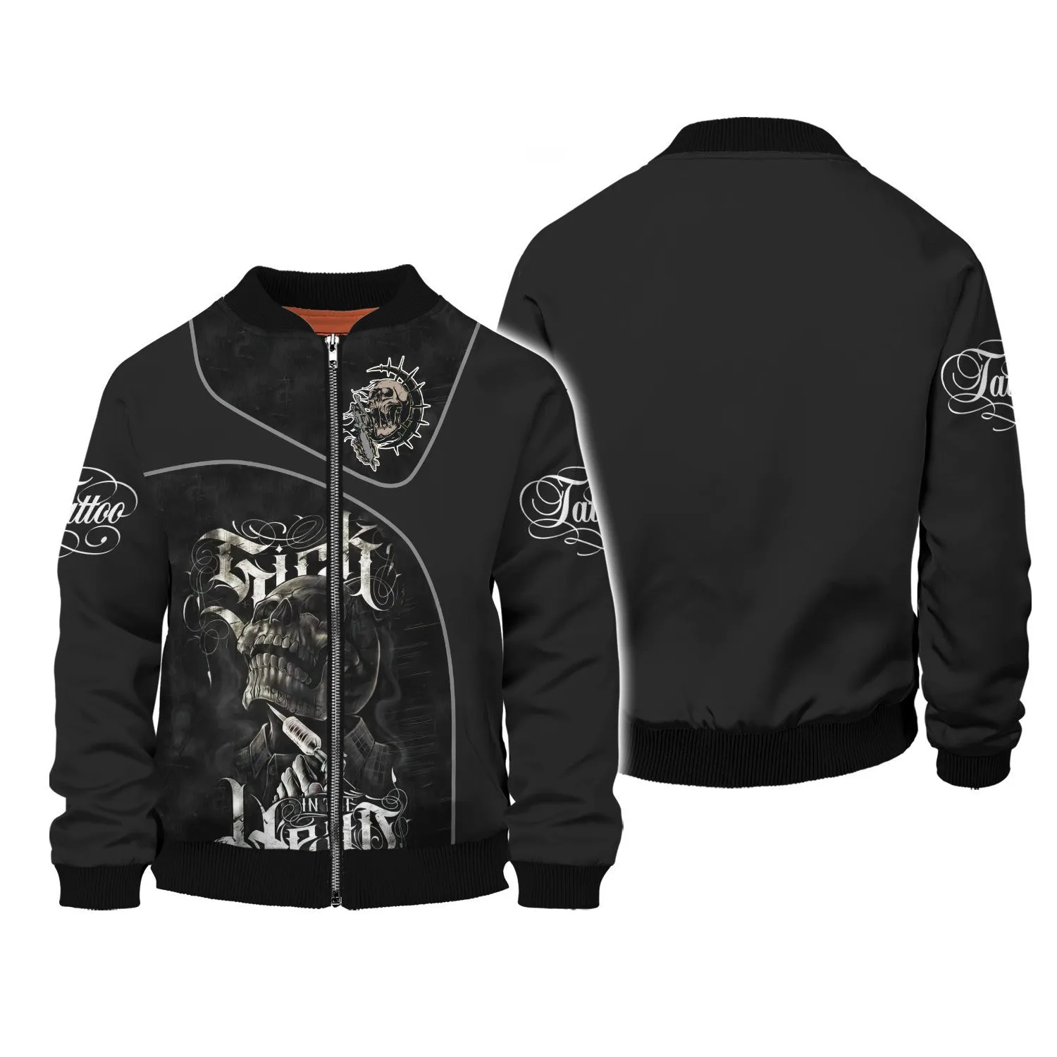 Tattoo Artist Shop Personalized Name Zipper Hoodie, 3D Hoodie