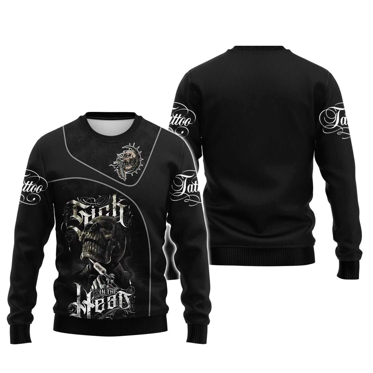 Tattoo Artist Shop Personalized Name Zipper Hoodie, 3D Hoodie