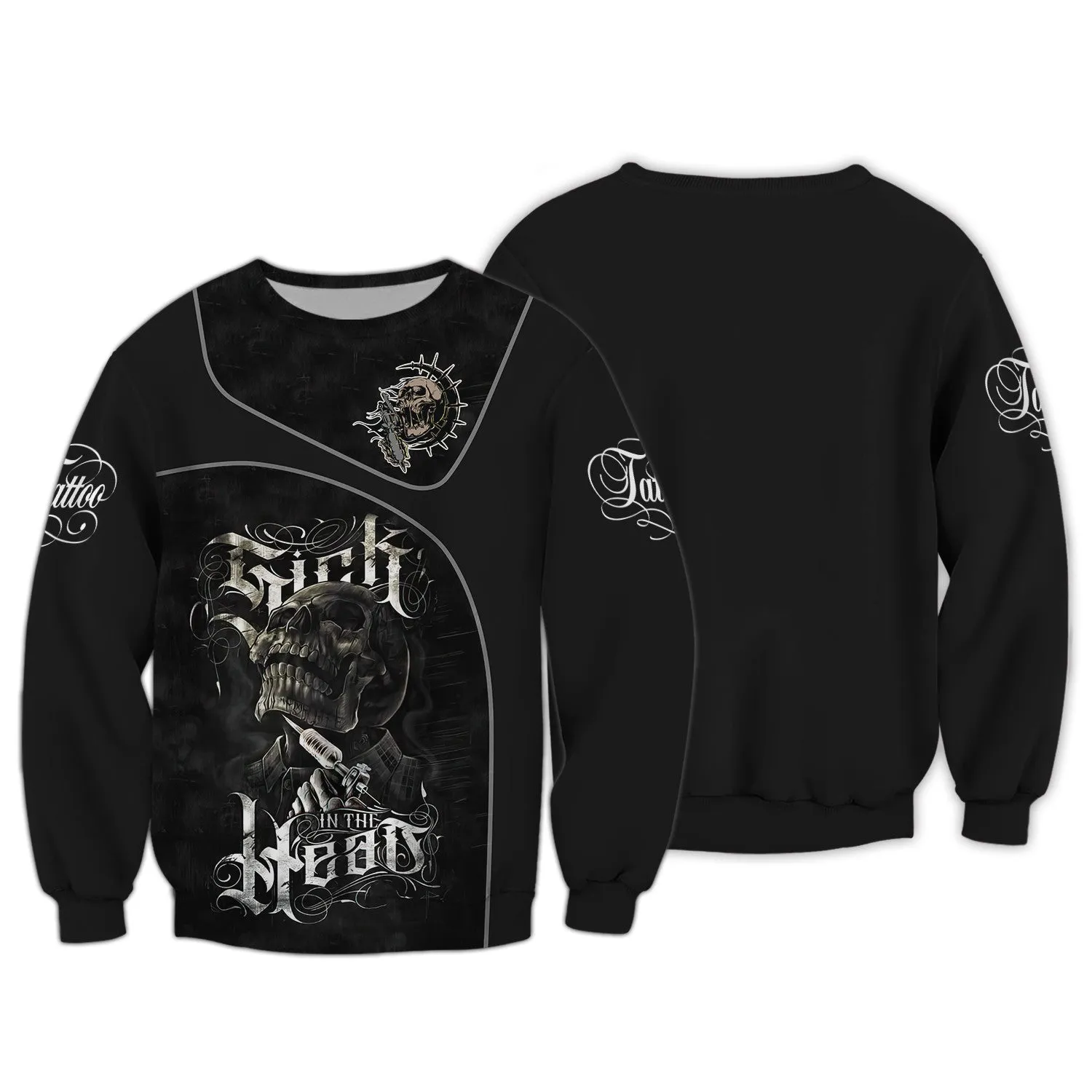 Tattoo Artist Shop Personalized Name Zipper Hoodie, 3D Hoodie