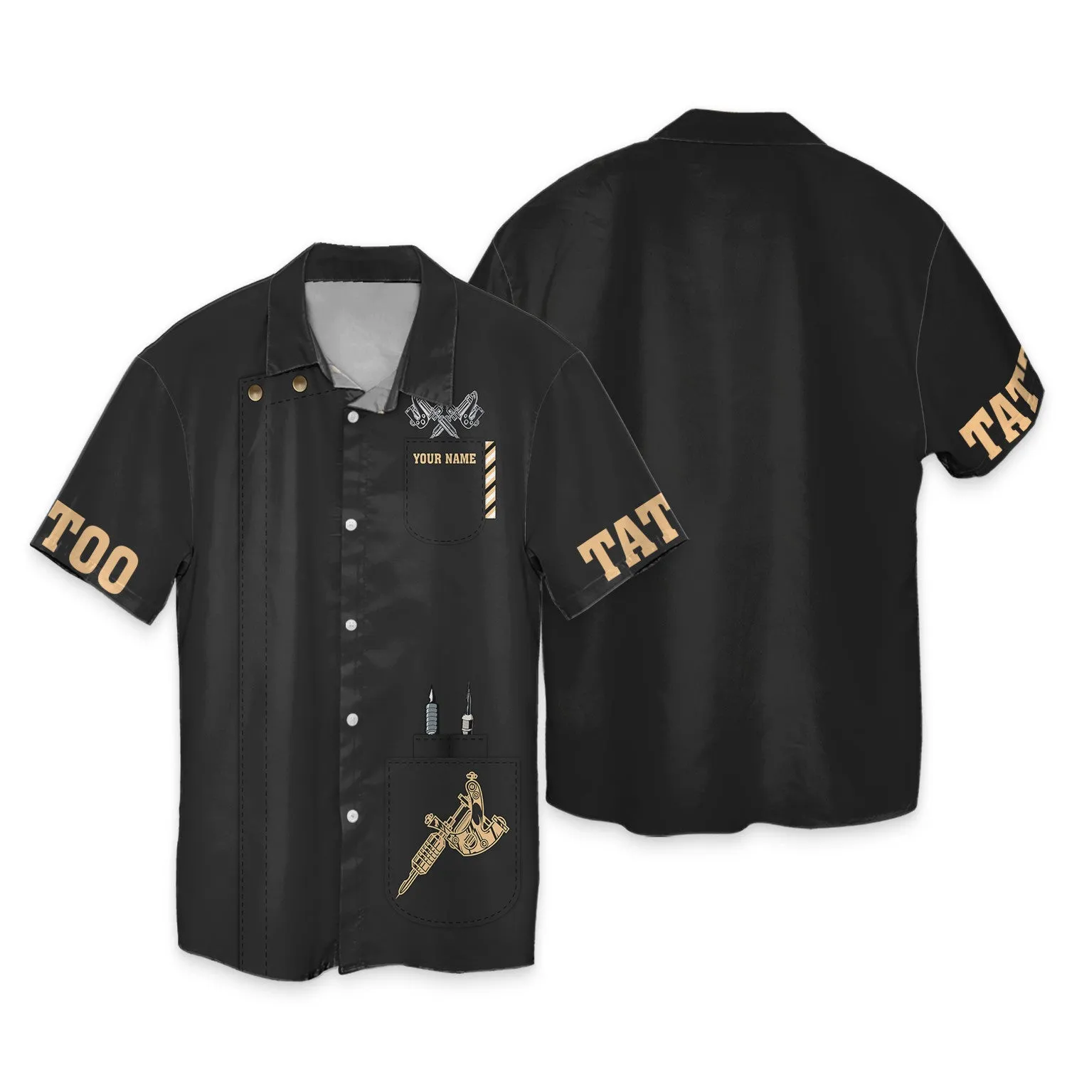 Tattoo Machine Personalized T-Shirt Classic Tattoo Uniform, Tattoo Studio T-Shirt Zipper Hoodie, 3D Hoodie [Non workwear]
