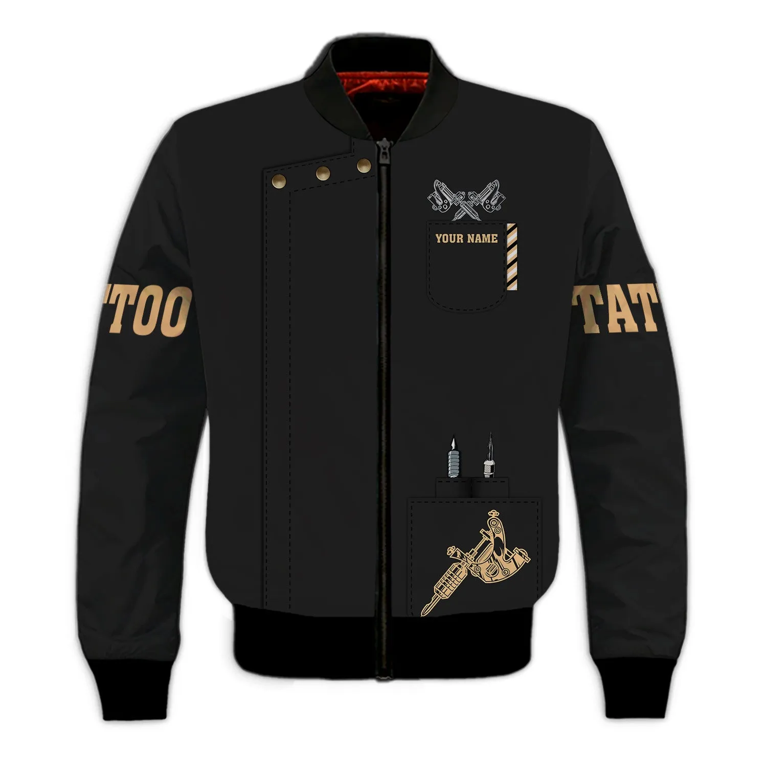 Tattoo Machine Personalized T-Shirt Classic Tattoo Uniform, Tattoo Studio T-Shirt Zipper Hoodie, 3D Hoodie [Non workwear]