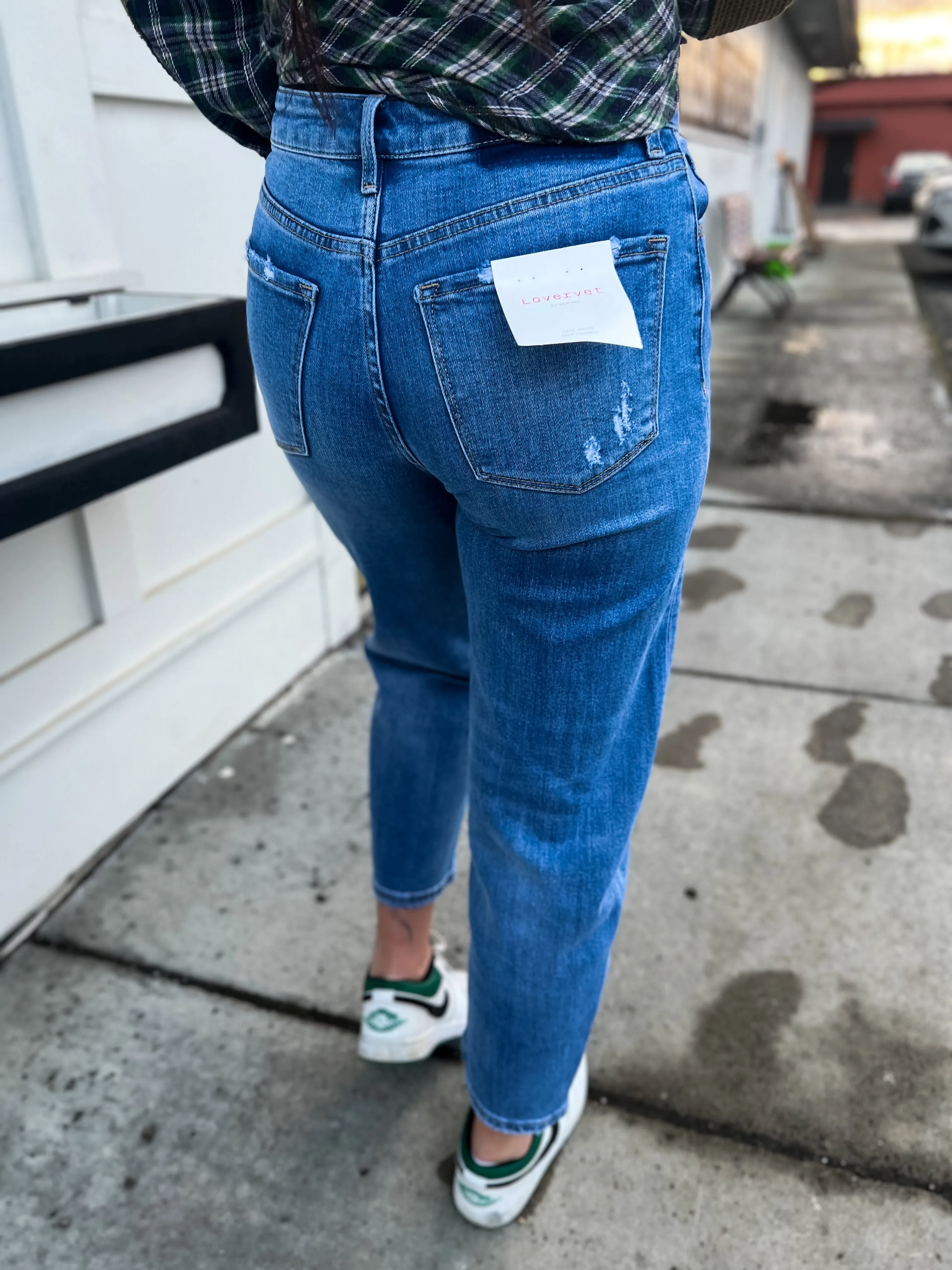 Teagan HR Barrel Leg Denim