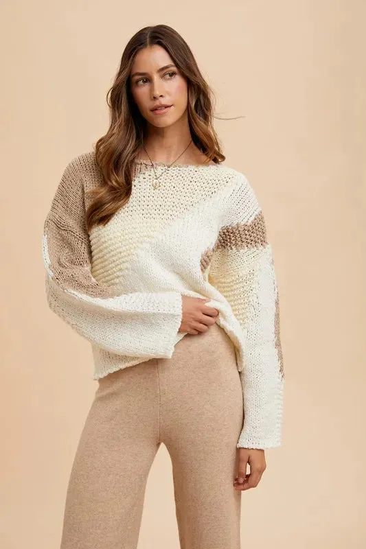 Textured Drop Shoulder Sweater