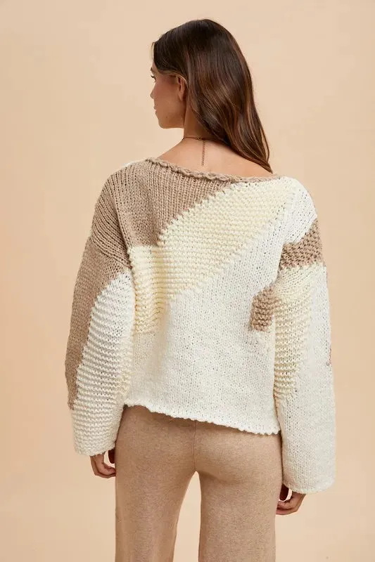 Textured Drop Shoulder Sweater